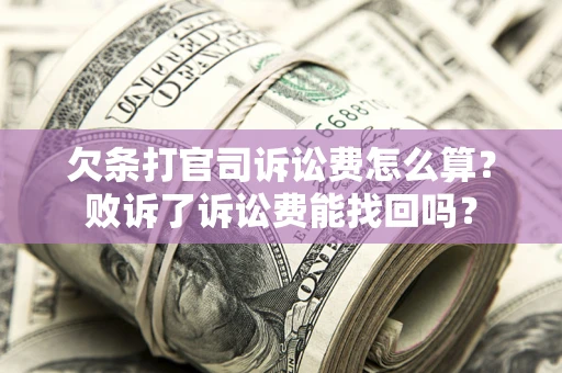 北京欠条打官司诉讼费怎么算？败诉了诉讼费能找回吗？