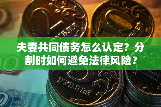 北京夫妻共同债务怎么认定？分割时如何避免法律风险？